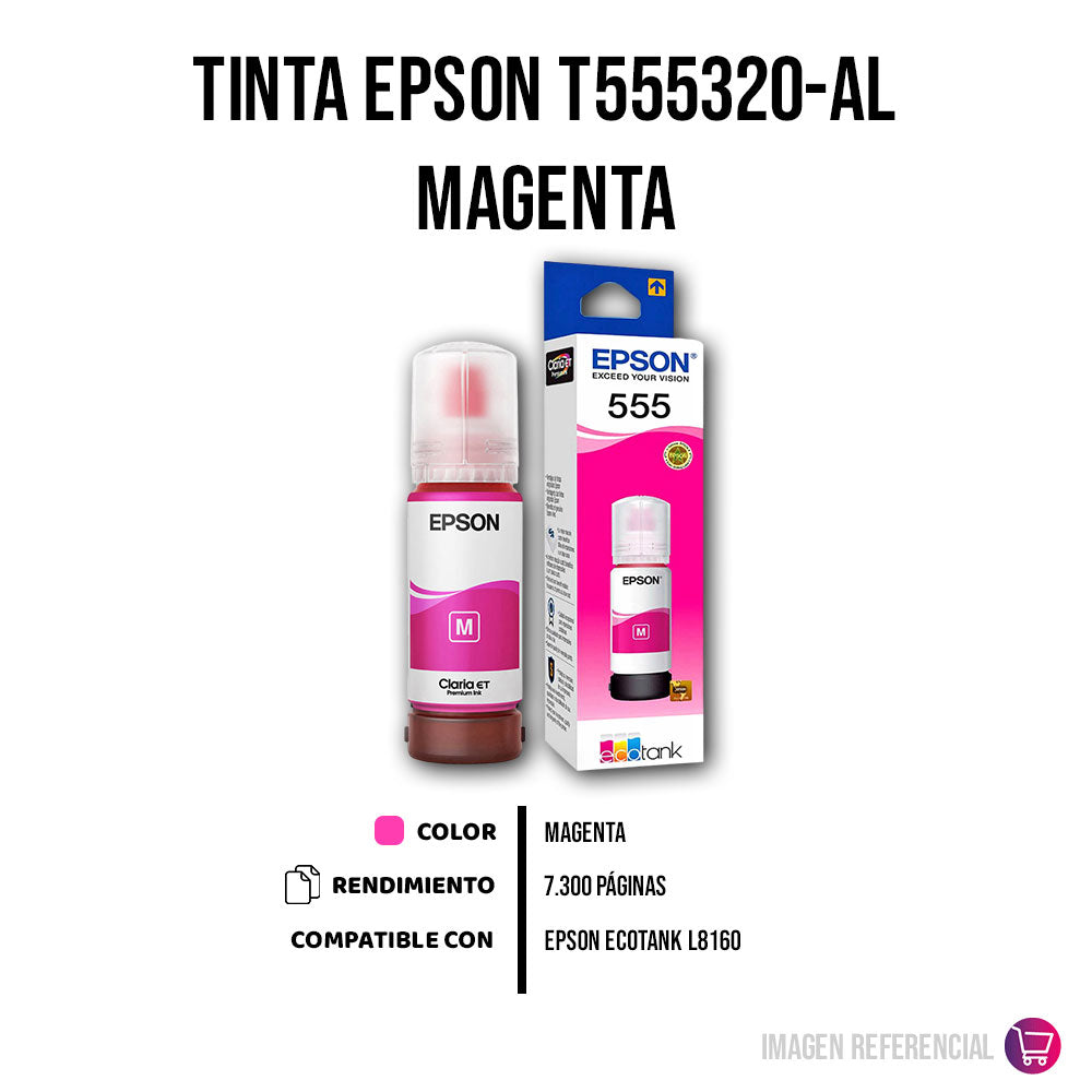 Tinta Epson T555320-Al Magenta Para L8160