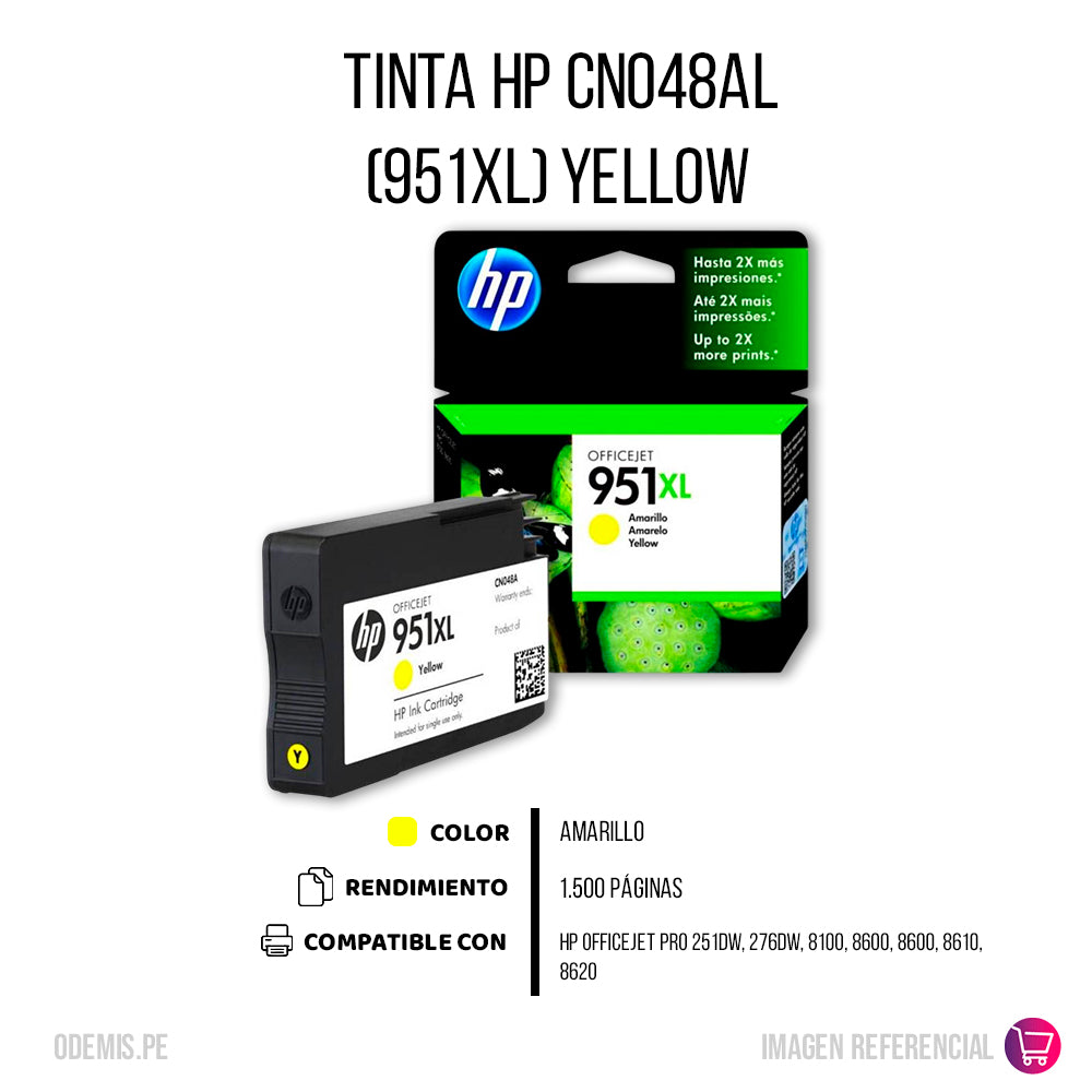 Tinta Hp Cn048Al (951Xl) Yellow (1500 Pag)