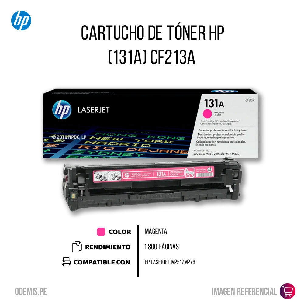 Toner Hp Cf213A (131A) Magenta M276, M276n 1,800 pág Original