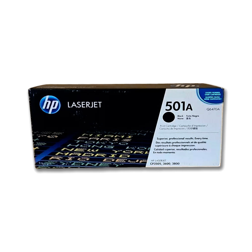 Toner Hp Q6470A (501A) Negro 3600, 3600dn 6,000 pág Original