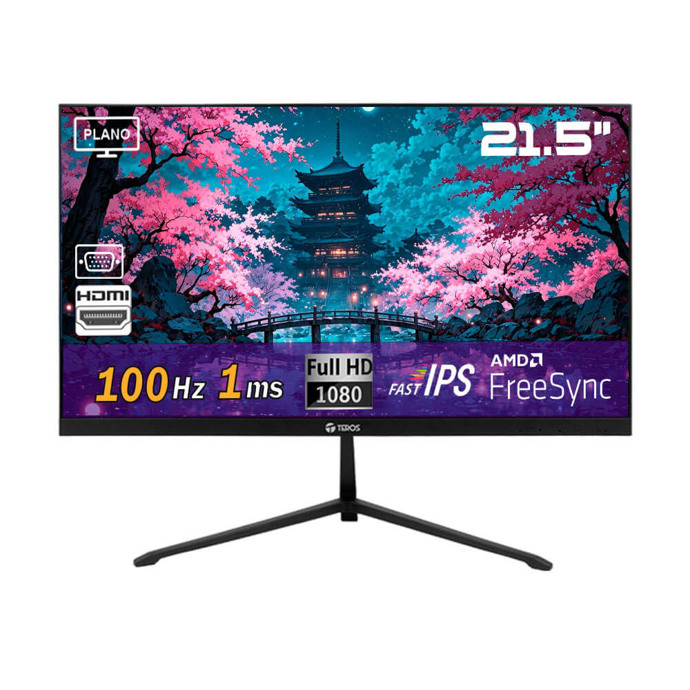 Monitor plano Teros TE-2128S 21.5" FHD IPS 100Hz 1ms