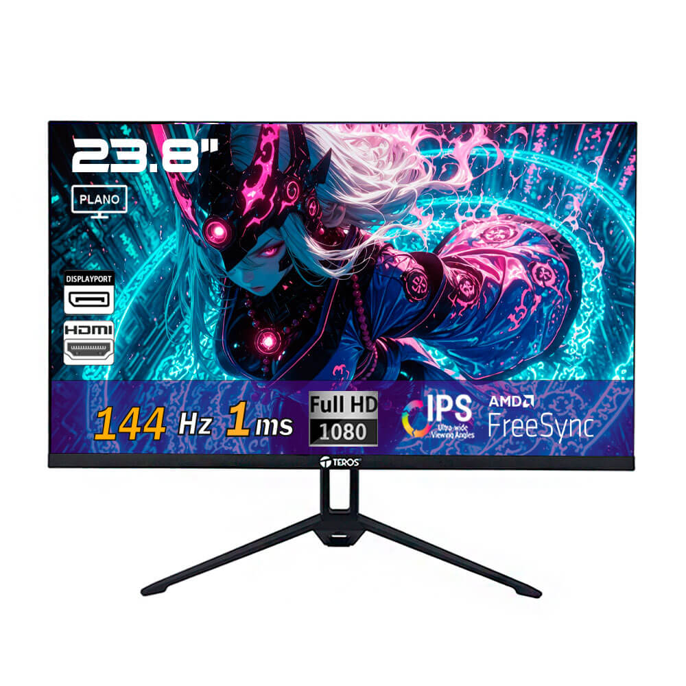 Monitor plano Teros 23.8" TE-2417S 144Hz 1ms FHD IPS