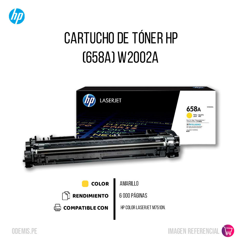 Toner Hp W2002A (658A) Yellow M776zs M776z 6,000 Pgs Original