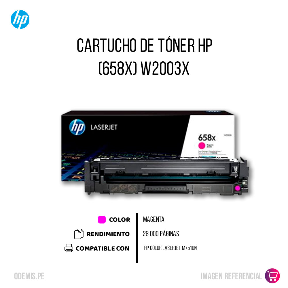Toner Hp W2003X (658X) Magenta M751dn 28,000 Pgs Unico