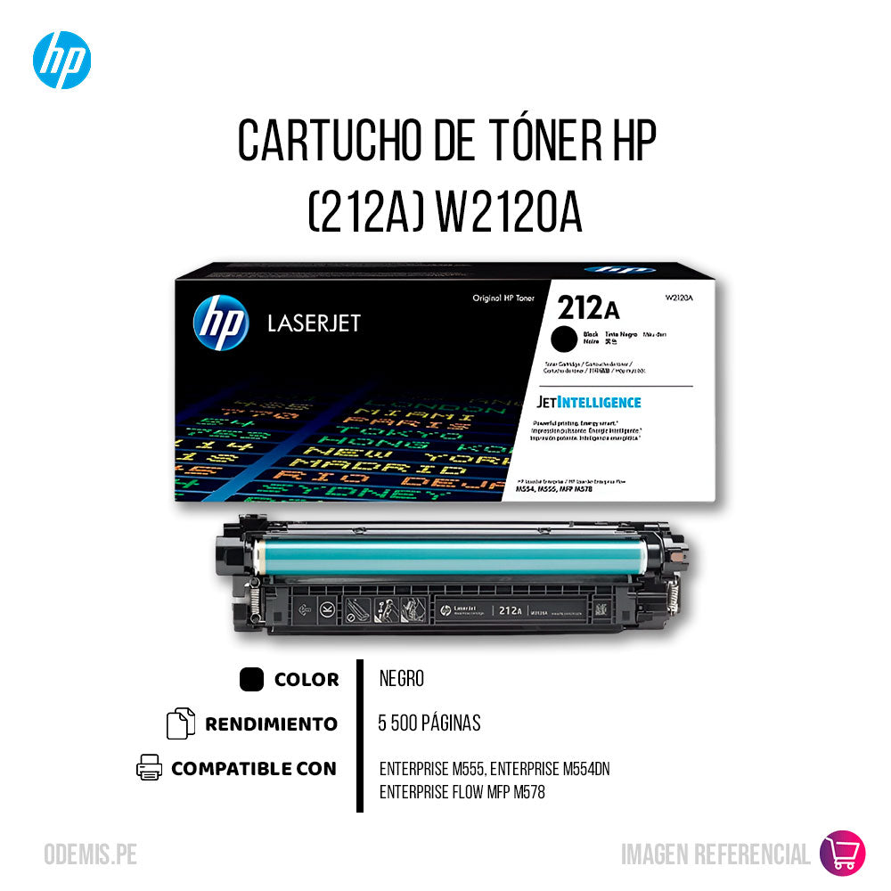 Toner Hp W2120A (212A) Black M554dn M555dn 5,500 Pag Original
