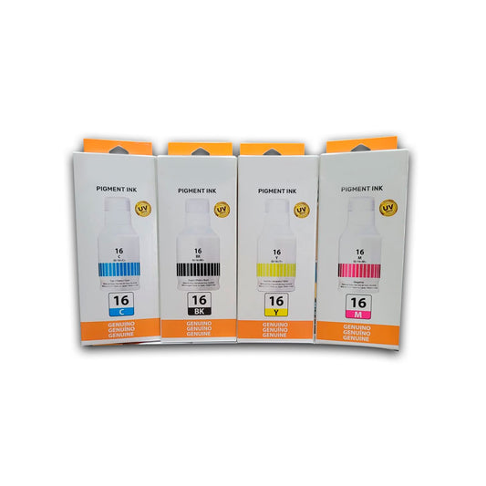 Kit de Tinta Canon GI-16 Negro y colores GX6010 Compatible
