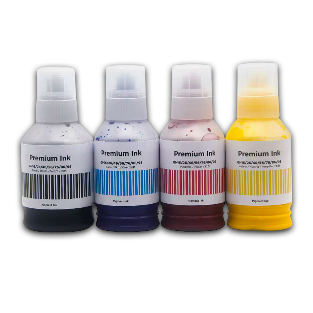 Kit de Tinta Canon GI-16 Negro y colores GX6010 Compatible