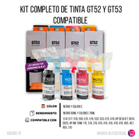 Kit de Tinta HP GT52 Y GT53 Negro 90ml y colores 70ml Compatible