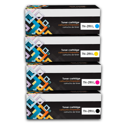Kit de Toner Brother TN 219XL Negro y colores L3560CDW Compatible