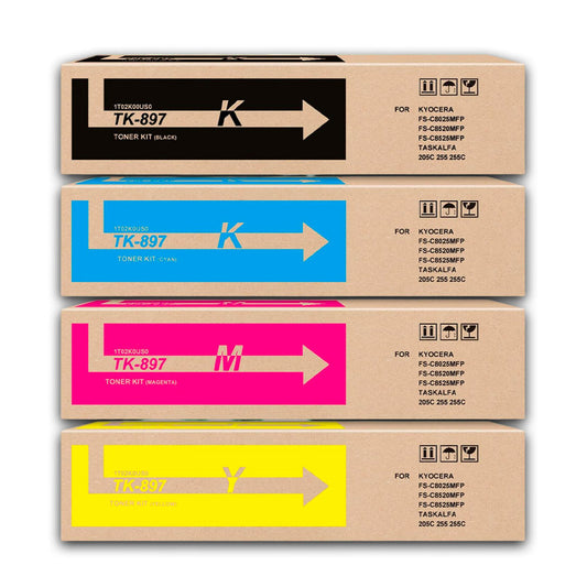 Kit de Toner Kyocera TK 897 Negro y Colores TA-205c Compatible