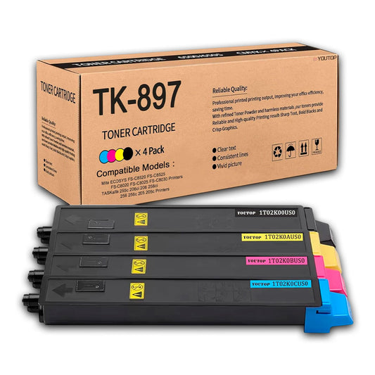 Kit de Toner Kyocera TK 897 Negro y Colores TA-205c Compatible