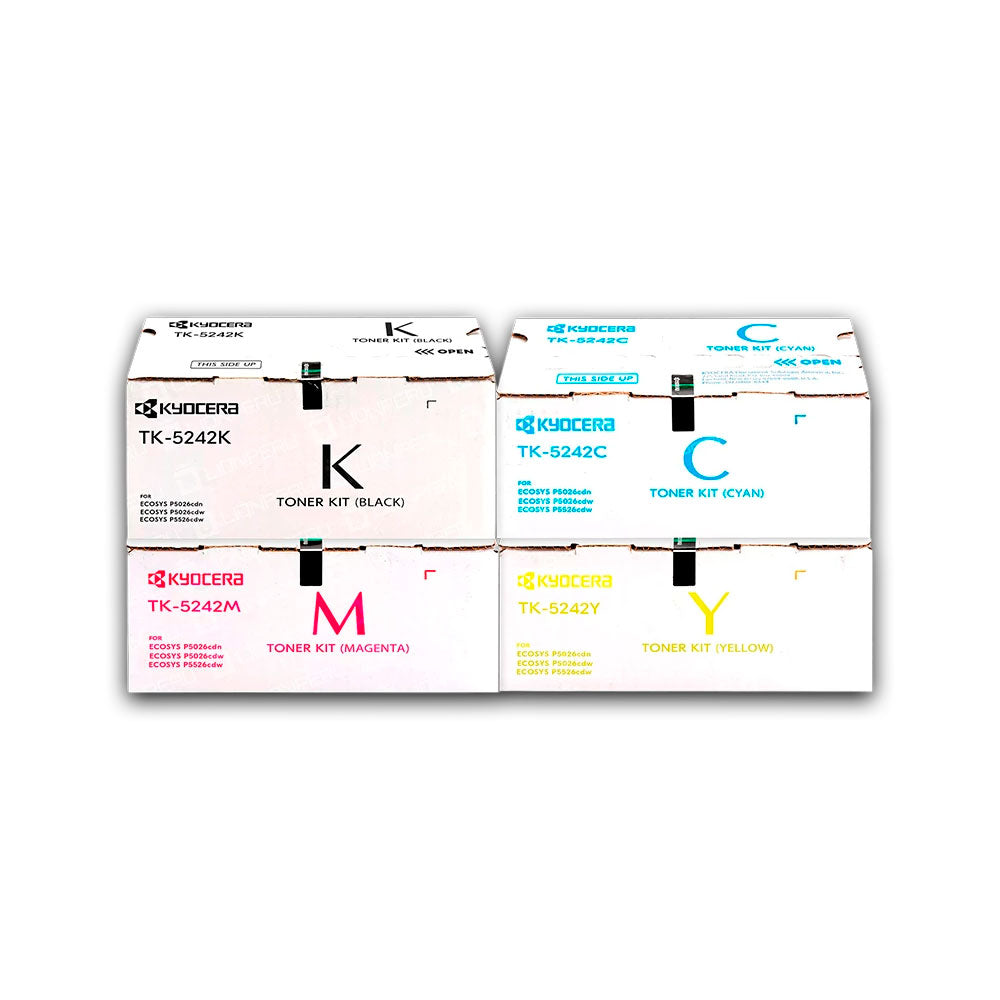 Kit de Toner Kyocera TK 5242 Negro y Colores M5526CDW  Compatible