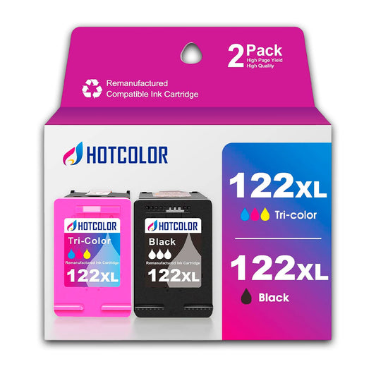 Pack de Tinta HP 122XL Negro y Tricolor para 1000, 3050 Compatible