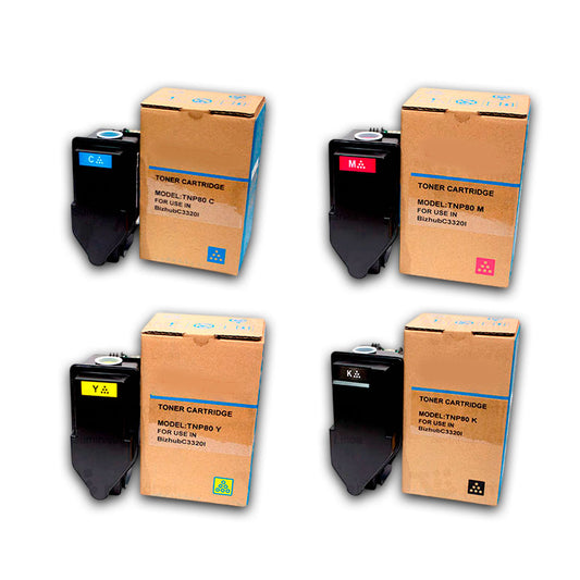Kit de Toner Konica Minolta TNP51 Negro y Color C-3320i Compatible