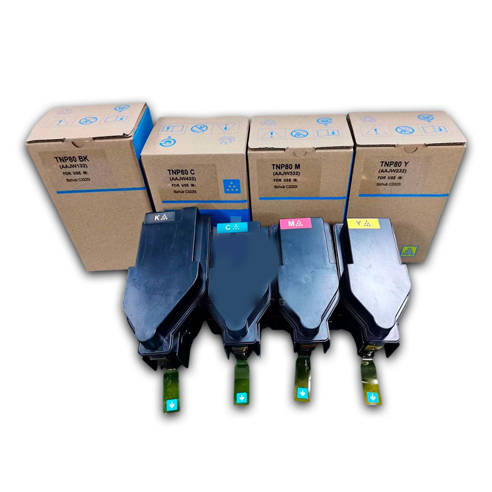 Kit de Toner Konica Minolta TNP80 Negro y Color C3320i Compatible