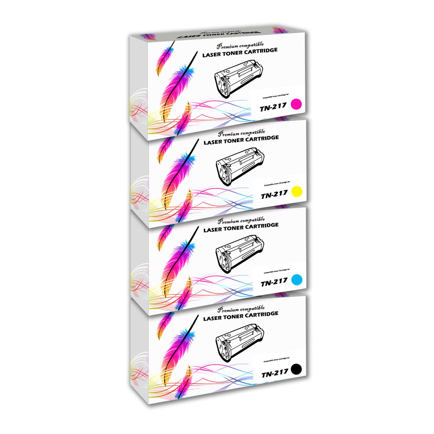 Kit de toner Brother TN-217 CYMK L3230, L3551CDW Compatible