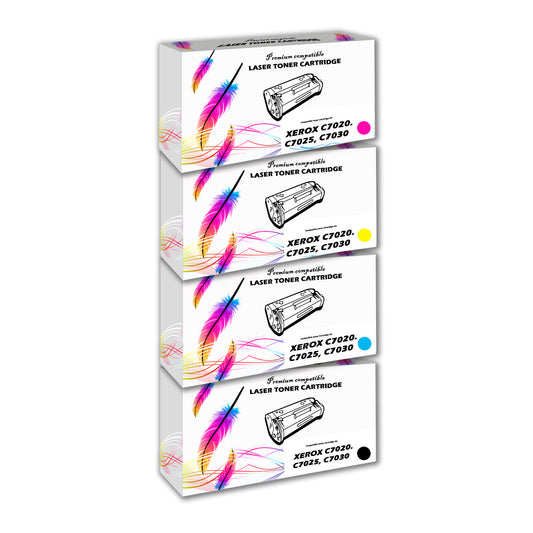 Kit de Toner Xerox C7020, C7025, C7030 CYMK Compatible