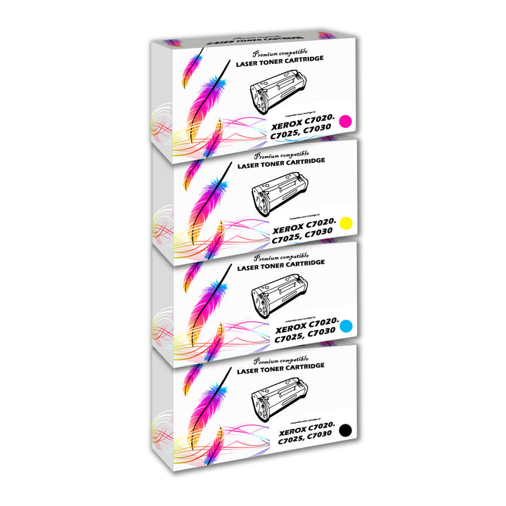 Kit de Toner Xerox C7020, C7025, C7030 CYMK Compatible