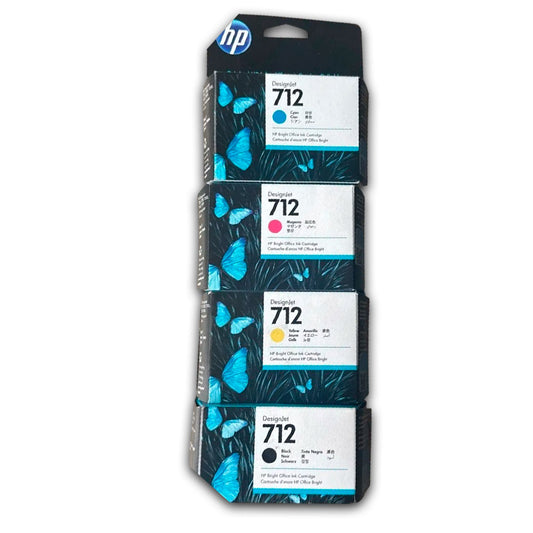 Kit de Tinta HP 712 Negro y Tricolor para T210, T250 Original