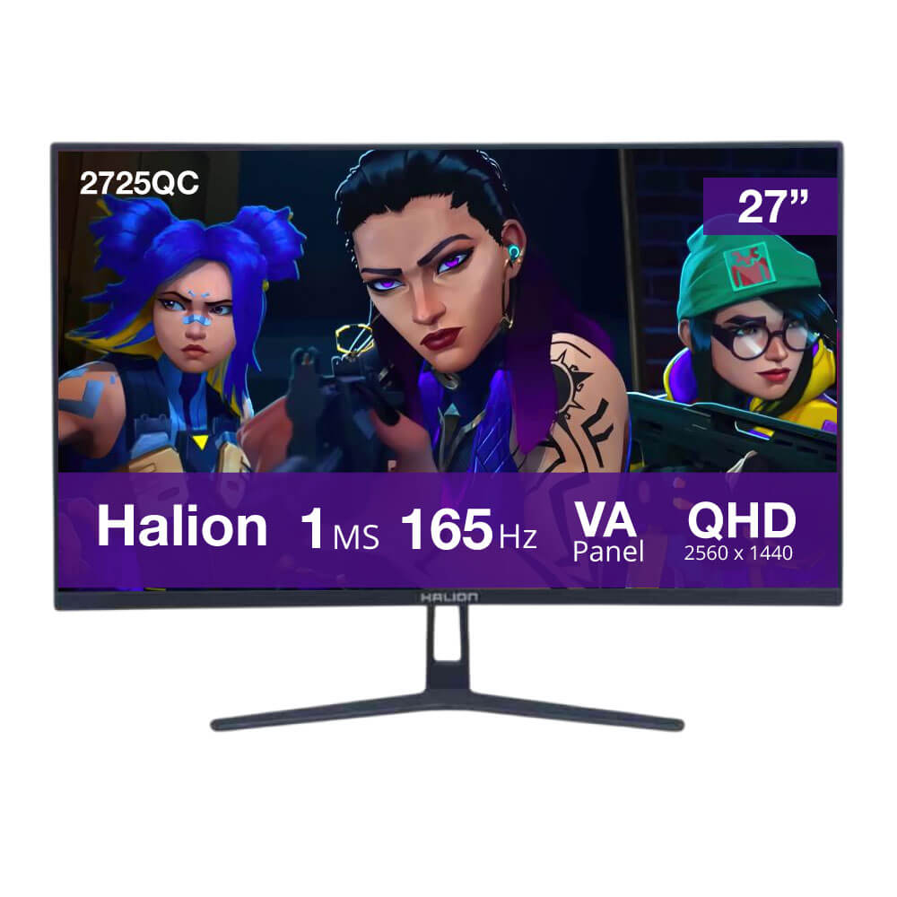 Monitor Halion Curvo 2725QC 27" Gaming 165Hz, 1ms QHD FreeSync