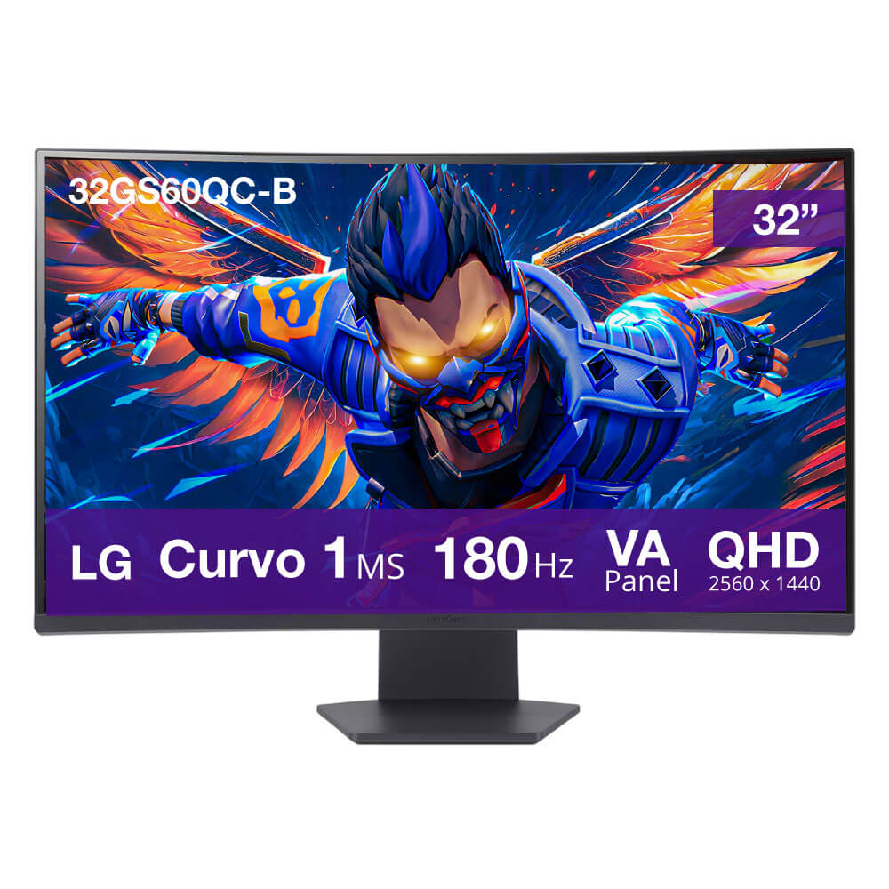 Monitor LG 32GS60QC-B 32" Curvo 180Hz, 1ms, VA, QHD