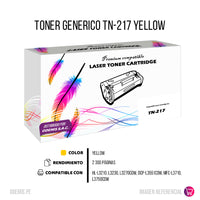 Toner Brother TN-217 Yellow 2.3K Pág. HL-L3210 Compatible