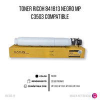 Toner Ricoh 841813 Negro 495g MP C3003. MP C3503 Compatible