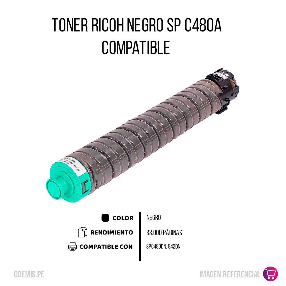 Toner Ricoh 821255 Negro 43K Pág. SP-C840A Compatible