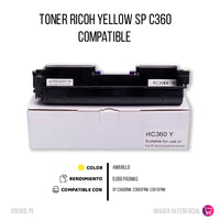 Toner Ricoh 408179 Yellow 5K Pág. C360. C361DNW Compatible