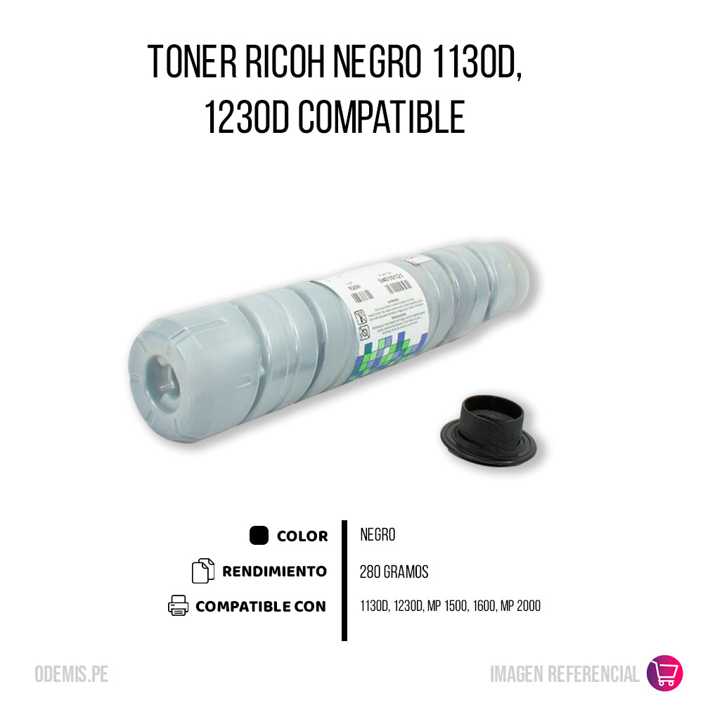 Toner Ricoh 888215 Negro 9.000 Pág. 1130D. 1230D Compatible