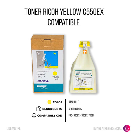 Toner Ricoh C550ex Yellow 560g Pro C550Ex, C550 Compatible