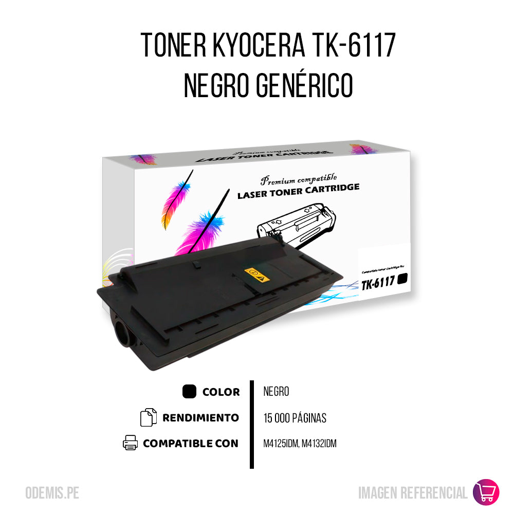 Toner Kyocera TK-6117 Negro 15K Pág. M4132Idn Con Chip Compatible