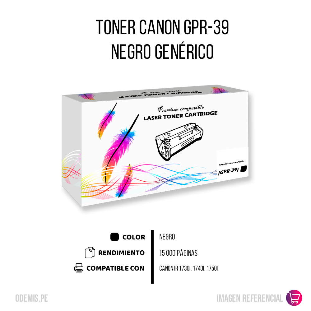 Toner Canon GPR-39 Negro 15,1K Pág. iR1750 Compatible