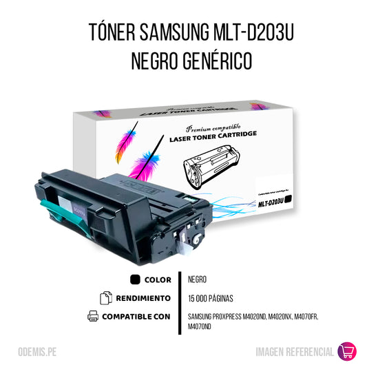 Toner Samsung MLT-D203U Negro 15K Pág. SL-M4020 Compatible