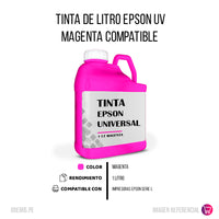 Tinta de Litro UV para Epson Magenta Compatible