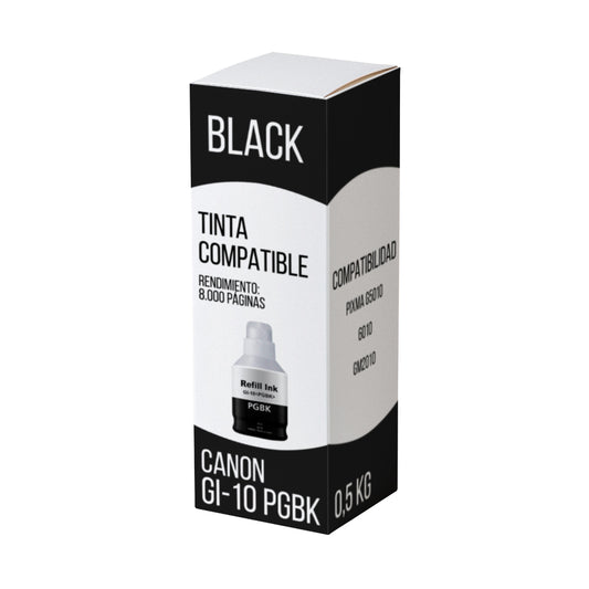 Tinta Canon GI-10 PGBK Negro 170ml G5010, 6010 Compatible