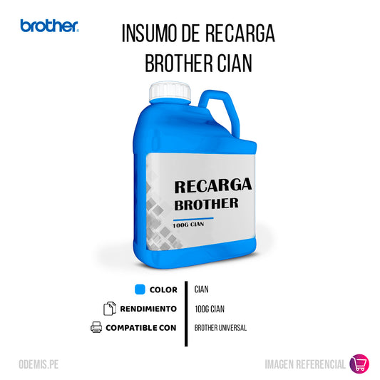 Recarga de Toner Brother Cian 100g Compatible