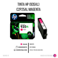 Tinta HP 935XL Magenta C2P25AL 825 Pág. 6830, 6820 Original