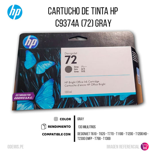 Tinta HP 72 Gris C9374A 130ml T610, T620 Original