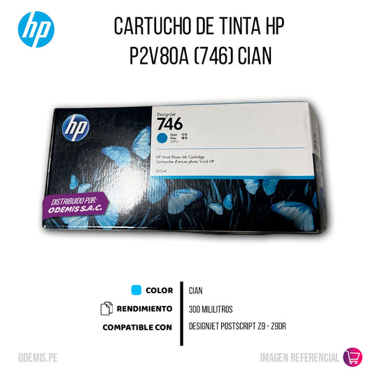 Tinta HP 746 Cyan P2V80A 300ml Z9, Z9DR Original