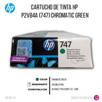 Tinta HP 747 Chromatic Green P2V84A 300ml Z9, Z9DR Original