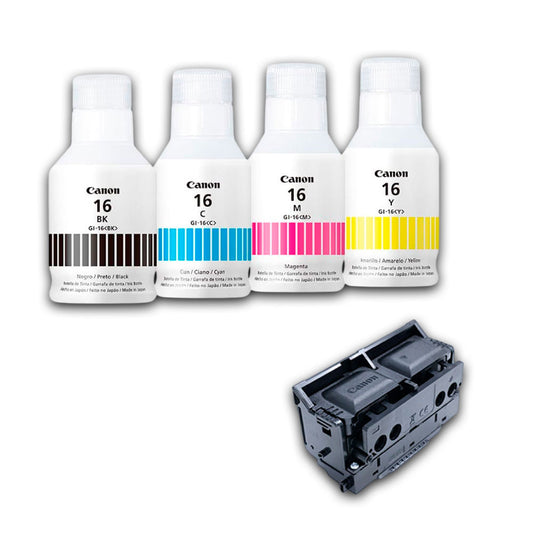 Pack Cabezal PH-S + Kit Tintas Canon GI-16 9K Pág. Original