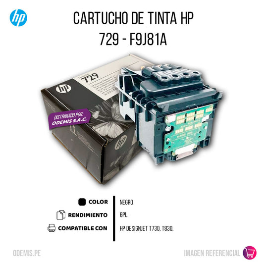 Cabezal HP 729 Negro F9J81A T730, T830 Replacement Original