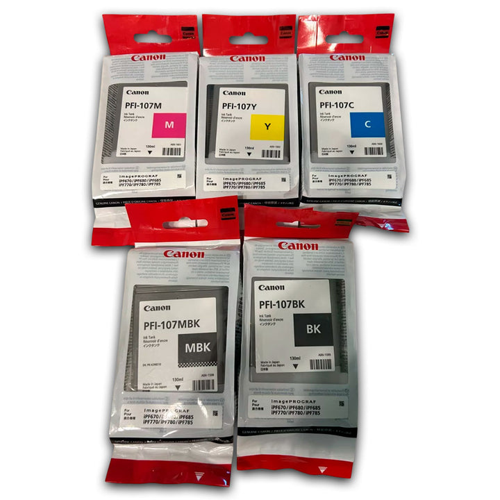 Kit de Tinta canon PFI-107 CYMK 130ml IPF770 Original
