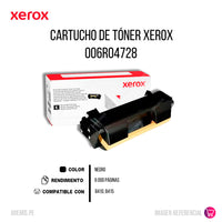 Toner Xerox 006R04728 Negro 6K Pág. B410 B415 Original