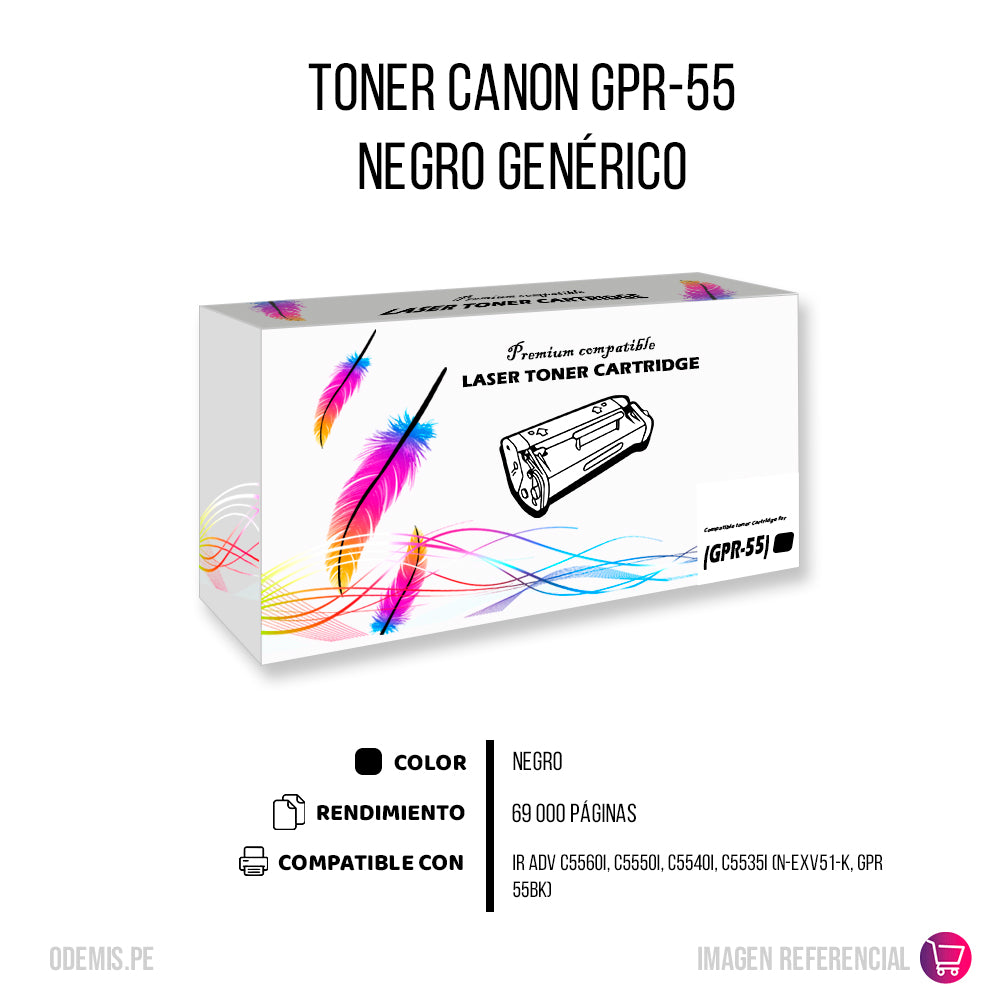 Toner GPR-55 Negro 69k Pág. IR ADV C5560I, C5550I Compatible