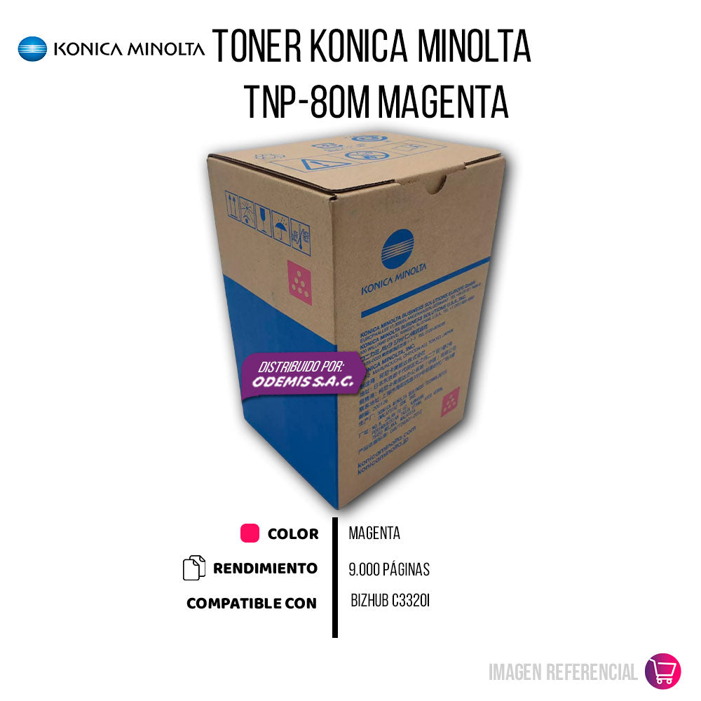 Toner Konica Minolta TNP80M Magenta 9K Pág. C3320i Original