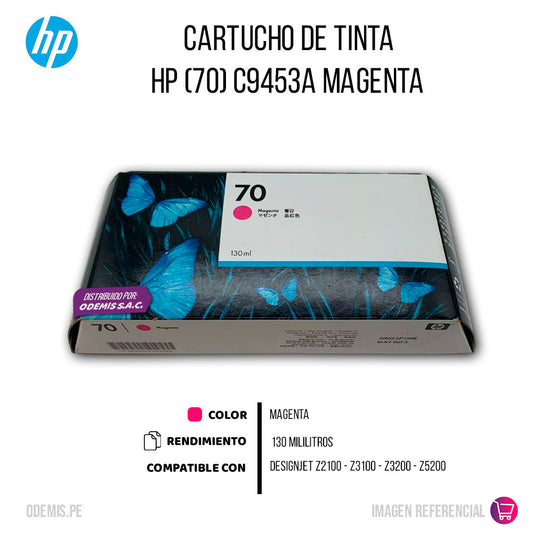 Tinta HP 70 Magenta C9453A 130ML Z2100, Z3100 Original