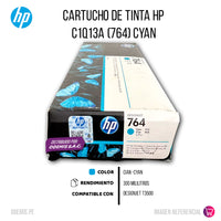 Tinta HP 764A Cian C1Q13A 300ml T3500 Original