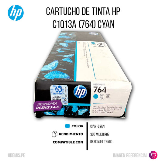 Tinta HP 764A Cian C1Q13A 300ml T3500 Original